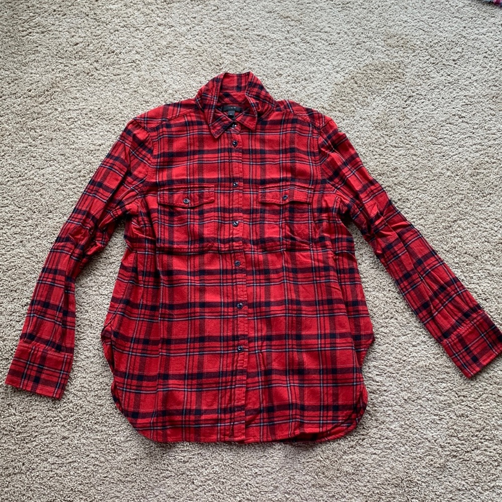 J Crew Flannel Shirt Size 10